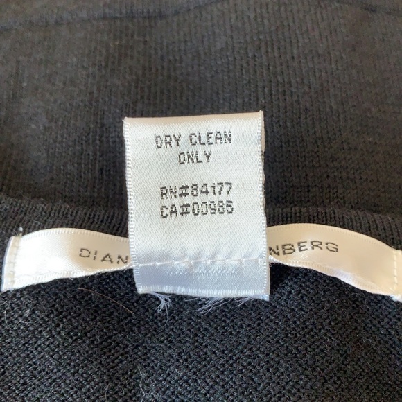 Diane Von Furstenberg Soft Wool Intricately Embellished Front Tab Crop Sweater - Picture 5 of 6